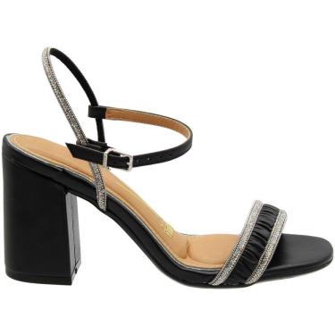 Imagem de Sandália Salto Alto Grosso Vizzano Florença Festa Strass Brilho Feminina