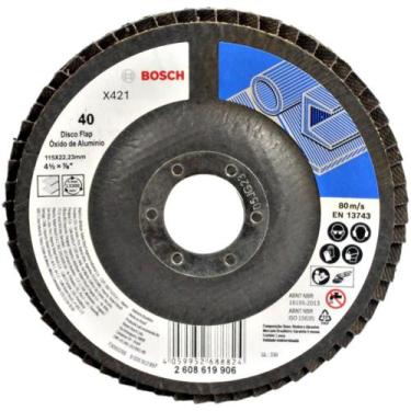 Imagem de Disco Flap Bosch X421 Óxido de Aluminio G40 2608619906 Bosch