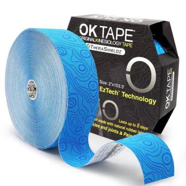 Imagem de Fita cinesiológica OK TAPE Bulk 31,5 m Pro Adhesive Blue