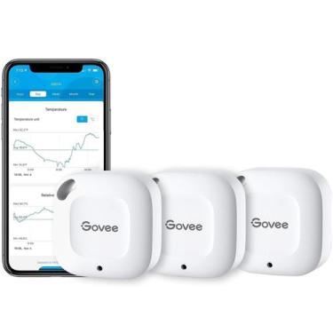 Imagem de Termômetro de higrômetro Govee Bluetooth Wireless, pacote com 3