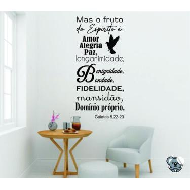Imagem de Adesivo de Parede Versículos Galatas 5:22 - Frases Biblicas - Colakoal