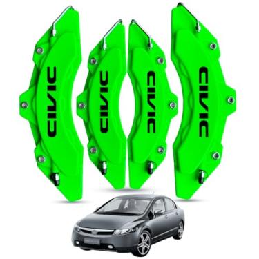 Imagem de Capa De Pinça De Freio 4 Pç Compatível Civic 2018 G10 (Verde)