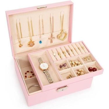 Imagem de Porta Joias Organizador Maleta Grande Feminino Viagem - SHOP ALTERNATI