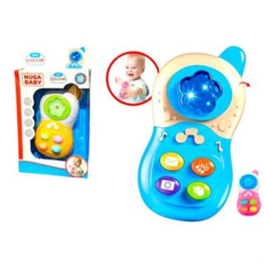 Imagem de Brinquedo mini telefone celular musical infantil com som e luz interat