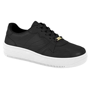 Imagem de Tênis Casual Vizzano Flatform Feminino, Preto/Branco, 35