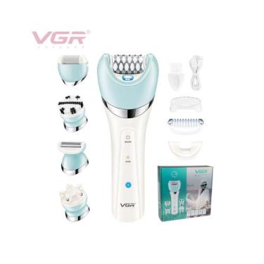 Imagem de Depiladora de cabelo elétrica VGR 5EN1 para mulheres - branca - Lightb
