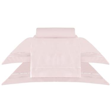 Imagem de Buddemeyer Jogo de cama Casal Sublime Rosa c/ponto cheio Rosa 4 peças