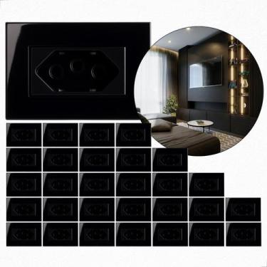 Imagem de Kit 30 Tomadas de Embutir Para Móveis Planejados Bancada Cozinha Paine