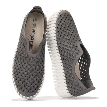 Imagem de Project Cloud Mocassins Plataforma Femininos - Sapatos Leves De Primavera Femininos - Sapatos Casuais Sem Cadarço - Tênis Da Moda Antiderrapantes - Calçados Femininos Com Palmilha De Couro (Narciso