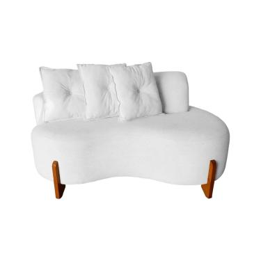 Imagem de Namoradeira Plaza Bouclé com 3 Almofadas - Estopar