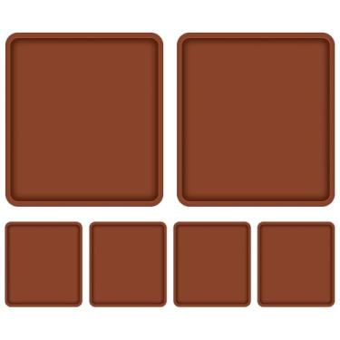 Imagem de Folhas de desidratador de silicone com borda - Bandejas antiaderentes, tapetes reutilizáveis, forro de bandeja resistente ao calor para frutas, couro, carne (pacote com 6)