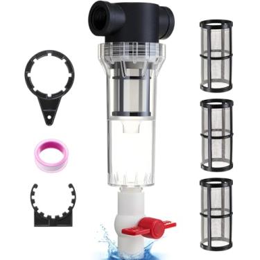 Imagem de WILLBOND 1 filtro de sedimentos giratório 100 St com interface armadilha de tela de poliéster reutilizável para toda a casa com 3 peças de filtro bomba de água para jardinagem ao ar livre