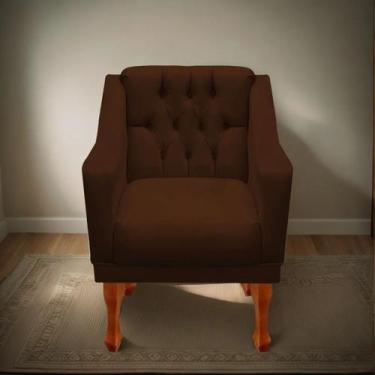 Imagem de Poltrona Grécia Estofada no Sintético Decorativa para Sala de Estar  C