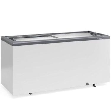 Imagem de Freezer Plano Vidro Reto Deslizante GHD500 Cinza Gelopar 220V