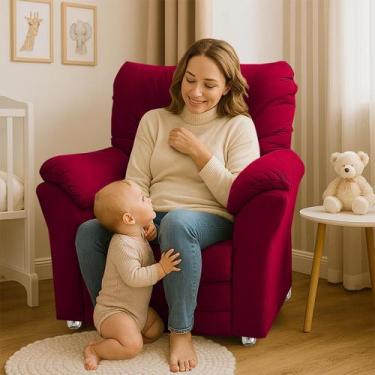 Imagem de Poltrona Reclinável Manu Extensão De Cílios ou Amamentação Quarto Sala