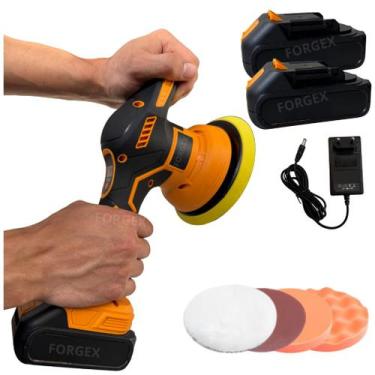 Imagem de Politriz sem fio A Bateria 21v C/2 Baterias disco 125mm pronta entrega