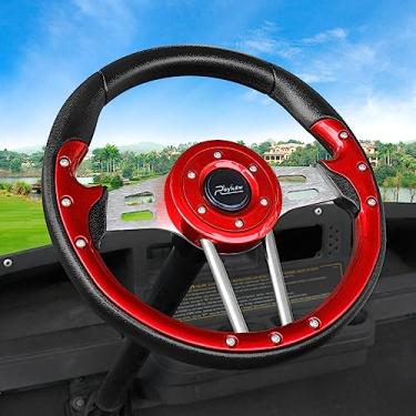 Imagem de Roykaw Volante universal para carrinho de golfe compatível com EZGO RXV TXT, Club Car DS Precedent Tempo, Yamaha G29 Drive Drive 2, design universal para a maioria dos carrinhos de golfe