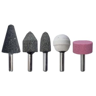 Imagem de Kit 5 Ponta Montada Rebolo Abrasivo Haste 6Mm Multiuso Bravo