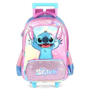 Imagem de Mochila De Rodinha Escolar Bolsa Menina Infantil Lilo Stitch - Luxcel,