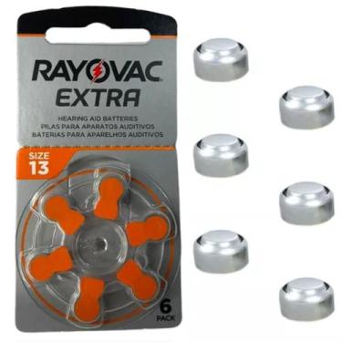 Imagem de 60 Baterias Pilhas P/ Aparelho Auditivo Rayovac Tamanho 13