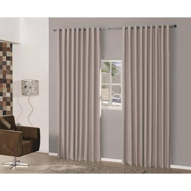 Imagem de Cortina Blackout Em Tecido 4,00X2,80 Corta Luz Marrom Claro