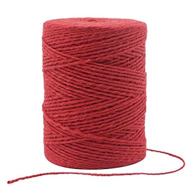 Imagem de Tenn Well Red Jute Twine, corda de juta de 2 mm, corda de presente para projetos de artesanato, embrulho, aplicações de jardinagem