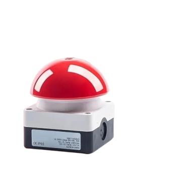 Imagem de 1/5/10 peças de resposta manual IP67 à prova d'água AC/DC bloqueado NO/NC pedal contator de partida raquete de mão (vermelho auto-reset, 1 PCS-1NO1NC)