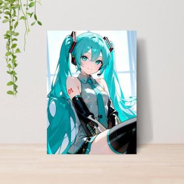 Imagem de Quadro Hatsune Miku Vocaloid A4  Placa MDF 011 - Lomi Art