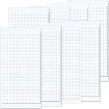 Imagem de SmallCat 264 peças de adesivos quadrados de discos de espuma, 8 folhas 3D quadradas adesivas de espuma dupla face, fitas de espuma pré-cortadas para artesanato DIY para Halloween Natal - 0,6 cm
