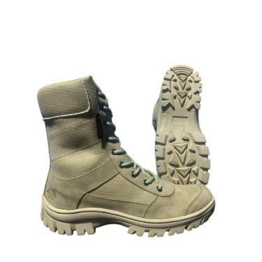 Imagem de Bota Coturno Militar Tático Areia Confortável Com Zíper - KM SHOES, 40