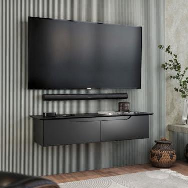 Imagem de Rack Aparador Suspenso Preto – EJ Móveis