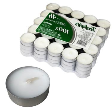 Imagem de Kit 100 Velas Rechaud Difusor Flutuante  Fondue Branca