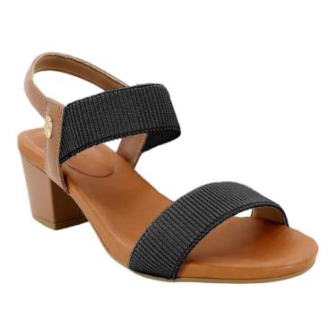 Imagem de Sandália Usaflex Salto Bloco Feminina