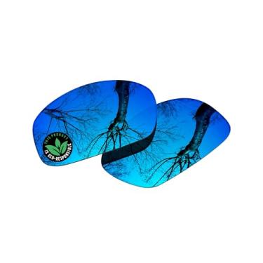 Imagem de Raydi Lentes de reposição de policarbonato para óculos de sol Maui Jim Stingray - espelhado azul gelo - polarizadas