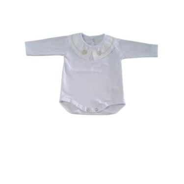 Imagem de Body Infantil Gola Bordada Príncipe e Princesa Manga Longa - Kowak Bab