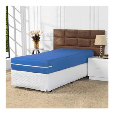 Imagem de Capa de Colchão com Ziper Solteiro (Turquesa)