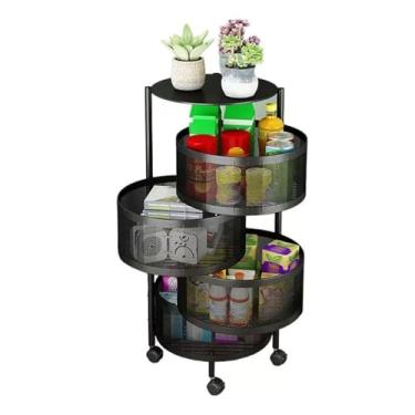 Imagem de Organizador Giratório 4 Andares Multiuso Fruteira Cozinha Lavanderia