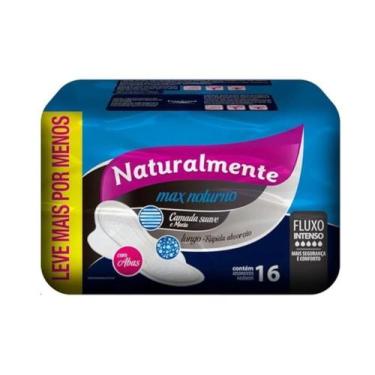 Imagem de Absorvente Naturalmente Max Noturno com Abas 16 Unidades