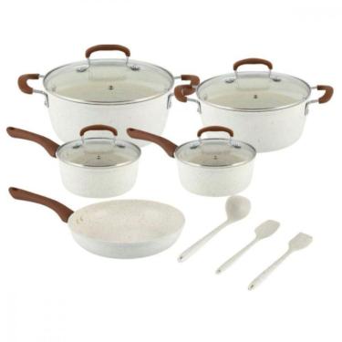 Imagem de Conjunto Panelas Jaguar 8pcs Indução Casa Ambiente Bege