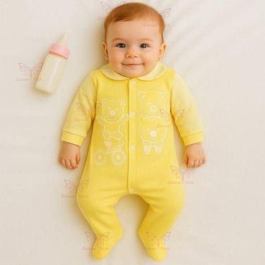 Imagem de Macacão Fofo Para Bebe Tecido Leve Confortável Roupa Tip Top Menino ou