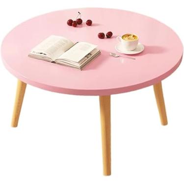 Imagem de Mesa Lateral Redonda Moderna Decoração De Casa Mesa De Cabeceira Com Pernas De Madeira Natural Mesa De Cabeceira Mesa De Centro, B