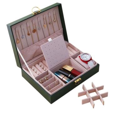 Imagem de Porta Joias Anel Pulseira Brinco Cordao Relogio Acessorio Caixa Estojo Penteadeira Armario Mesa Organizaçao