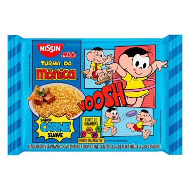 Imagem de Macarrão Instantâneo Nissin Turma da Mônica Sabor Carne Suave 80g