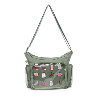 Imagem de Bolsa de ombro de lona Ita Bag, bolsas Kawaii com display de alfinetes