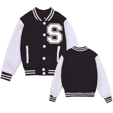Imagem de Jaqueta NICNZQI Kids Varsity Bomber Baseball com casaco de bolso