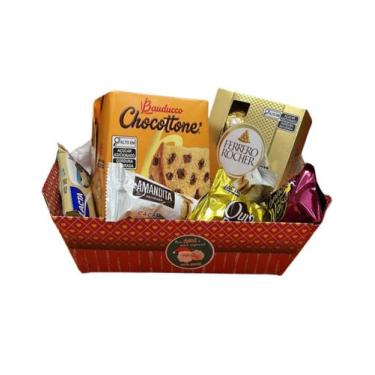 Imagem de Mimo de Natal Presente Mini Panettone Ferrero e Bombons - Ferrero Roch