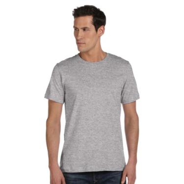 Imagem de Camiseta de manga curta de malha unissex 3001U Bella + Canvas Made in the USA, Athletic Heather, Small