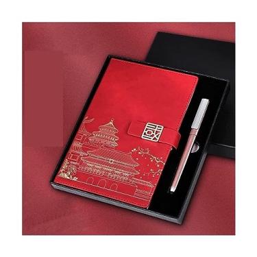 Imagem de PEYNIR Diário, diário, cadernos, estilo caderno, caixa de presente, artigos de papelaria, agenda, agenda, retrô, diário, anotação, material escolar, caderno