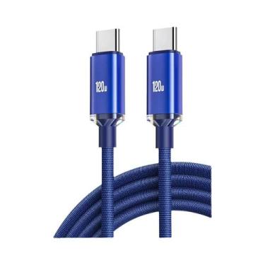 Imagem de Cabo USB C Para Tipo C 120W 6A PD Super Rápido Para Carregamento E Tra
