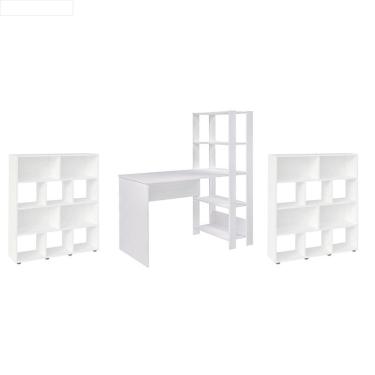 Imagem de Conjunto Sala de Estar: Escrivaninha Match + 2 Estante Book